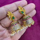 Kavita Art Designer Pota Austrian Stone And Pearl Jhumki Earrings