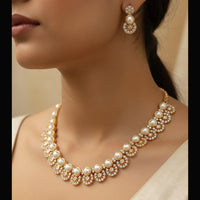Kavita Art Grand Austrian Stone And Pearl Necklace Set