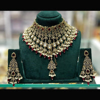 Kavita Art Royal Polki Kundan Stone And Pearl Choker Necklace Set