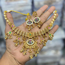 Kavita Art Heritage Pota Stone And Pearl Occasion Wear Necklace Set