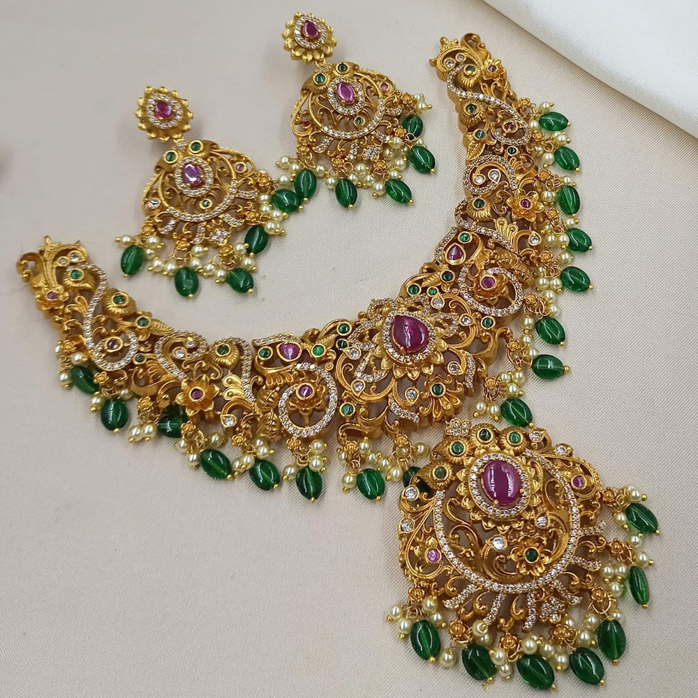 Kavita Art Heritage Pota And Austrian Stone Beads Necklace Set 