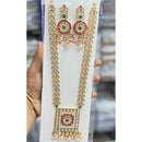 Kavita Art Heritage Kundan Stone And Pearl Long Necklace Set 