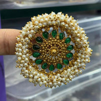 Kavita Art Royal Pota Stone And Pearl Designer Finger Ring