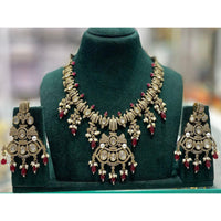 Kavita Art Premium Kundan Polki And Austrian Stone And Beads Necklace Set