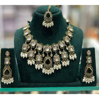 Kavita Art Premium Kundan Polki And Austrian Stone And Beads Necklace Set