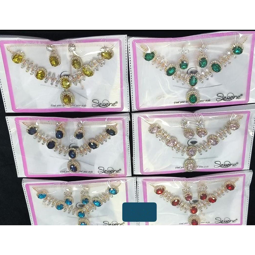 Kavita Art Sparkling Crystal Stone And Austrian Stone Necklace Set  