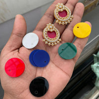 Kavita Art Stylish Interchangeable Color Pearl Stud Earrings