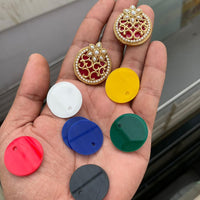 Kavita Art Stylish Interchangeable Color Pearl Stud Earrings