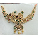 Kavita Art Premium Pota Stone And Meenakari And Beads Necklace Set