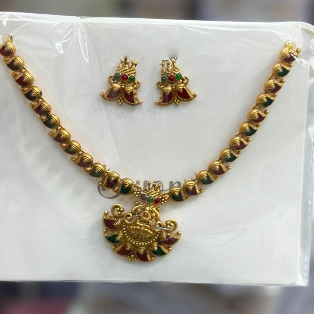 Kavita Art Heritage Pota Stone Necklace Set