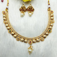 Kavita Art Heritage Pota Stone And Beads Necklace Set