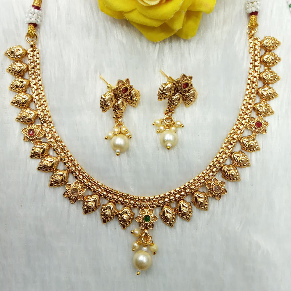 Kavita Art Heritage Pota Stone And Beads Necklace Set
