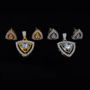 Kavita Art Classic American Daimond Stone Pendant Set 