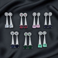 Kavita Art Sparkling American Diamond Fancy Dangler Earrings