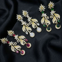 Kavita Art Sparkling American Diamond Fancy Dangler Earrings