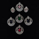 Kavita Art Classic American Daimond Stone Pendant Set 