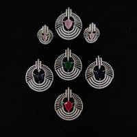 Kavita Art Classic American Daimond Stone Pendant Set 