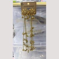 Kavita Arts Royal Pota Stone Kashmiri Ghungroo Dangler Earrings