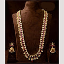 Kavita Art Premium Polki Kundan Pota Stone And Beads Long Necklace Set