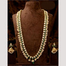 Kavita Art Premium Polki Kundan Pota Stone And Beads Long Necklace Set