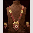 Kavita Art Premium Pota Stone And Beads Temple Long Necklace Set