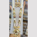 Kavita Art Premium  Pota Stone And Pearl Meenakari Long Necklace Set