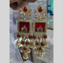 Kavita Art Designer Pota Stone And Pearl Jhumki Earrings
