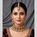 Kavita Art Glamorous Austrian Stone And Pota Stone Pearl Choker Necklace Set