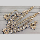 Kavita Art Classic Ethnic Pota Stone And Pearl Long Necklace Set