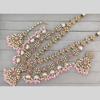 Kavita Art Classic Ethnic Pota Stone And Pearl Long Necklace Set