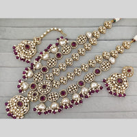 Kavita Art Classic Ethnic Pota Stone And Pearl Long Necklace Set
