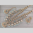 Kavita Art Classic Ethnic Pota Stone And Pearl Long Necklace Set
