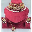 Kavita Art Classic Kundan Stone And Beads Choker Necklace Set