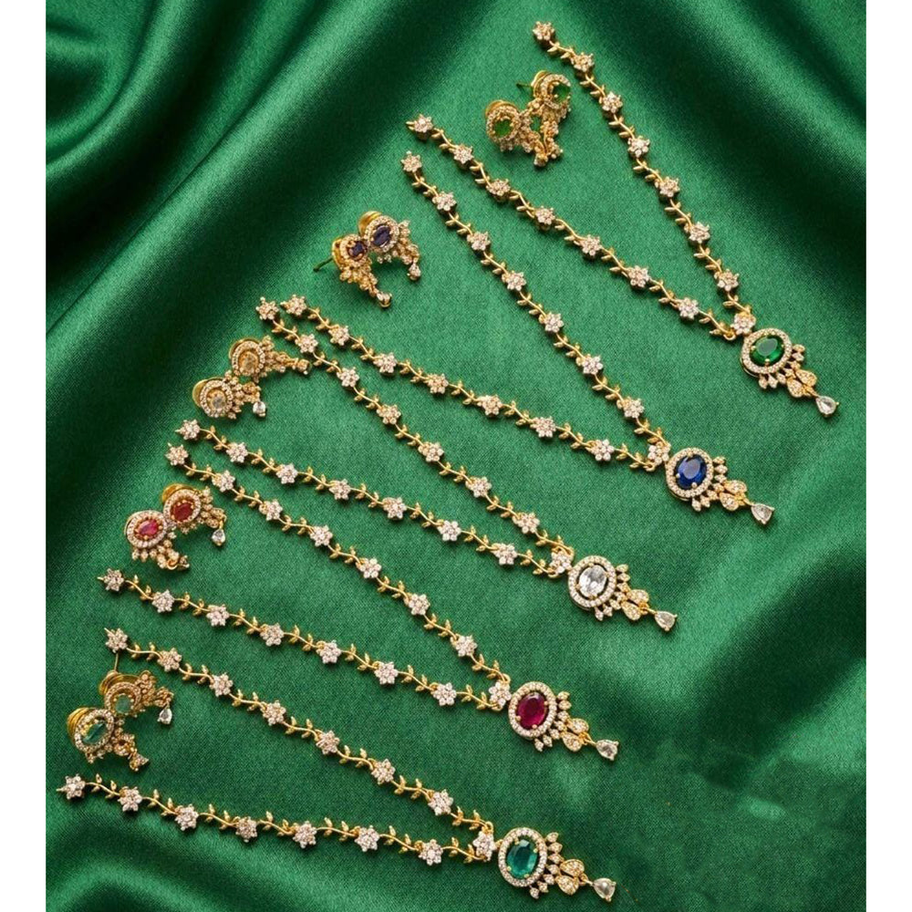 Kavita Art Sparkling Crystal And Austrian Stone Necklace Set
