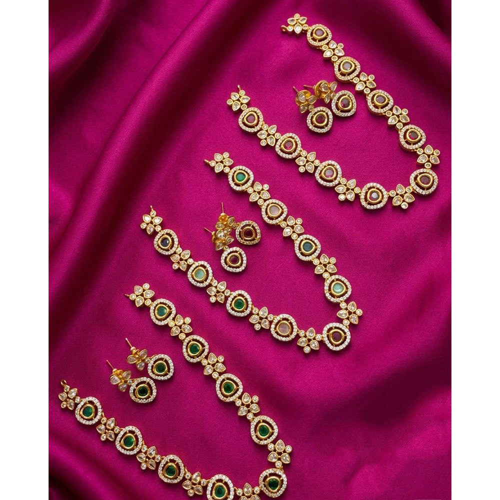 Kavita Art Sparkling Crystal And Austrian Stone Necklace Set