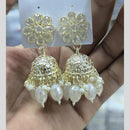 Kavita Art Designer Crystal Stone And Pearl Jhumki Earrings