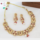 Kavita Art Elegant Pota Stone Pearl Necklace Jewellery Set