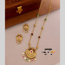 Kavita Art Elegant Pota Stone And Pearl Long Necklace Jewellery Set