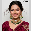 Kavita Art Elegant Pota Stone Pearl Choker Necklace Jewellery Set