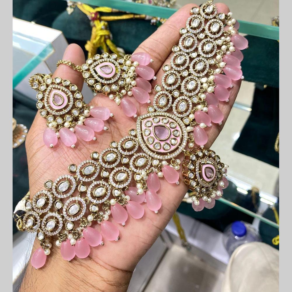 Kavita Art Grand Polki Kundan Pearl And Beads Necklace Set