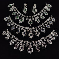 Kavita Art Graceful American Diamond Necklace Set for Women