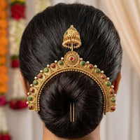 Kavita Art Ethnic Pota Stone And Pearl Hair Accessory