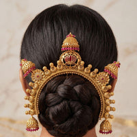 Kavita Art Ethnic Pota Stone And Pearl Hair Accessory