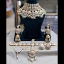 Kavita Art Kundan Stone And Meenakari Semi Bridal Necklace Set with Beads