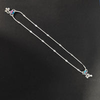 Kavita Art Silver Plated  Meenakari Traditional Ghungroo Payal / Anklet