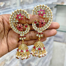 Kavita Art Gold Plated Pota Stone And Pearl Earcuff Jhumki
