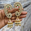Kavita Art Gold Plated Pota Stone And Pearl Earcuff Jhumki