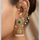Kavita Art Gold Plated Austrian Stone And Pearl Earcuff Jhumki