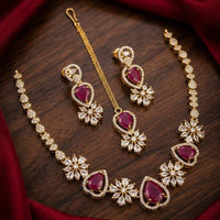 Kavita Art Graceful American Diamond Necklace Set for Women