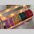 Kavita Art Classic Raindrop And Kashmiri Glass Bangles Set